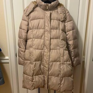 Gently Used Calvin Klein Khaki/light tan winter pea coat - size S.